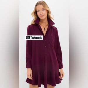 Tuckernuck Winetasting Crepe Callahan Shirt Dress